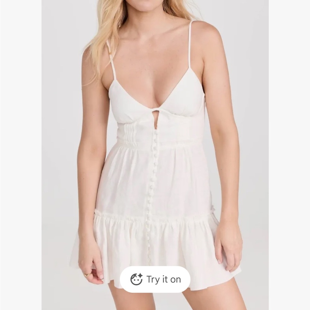 LoveShackFancy Women's Cream Mini Dress